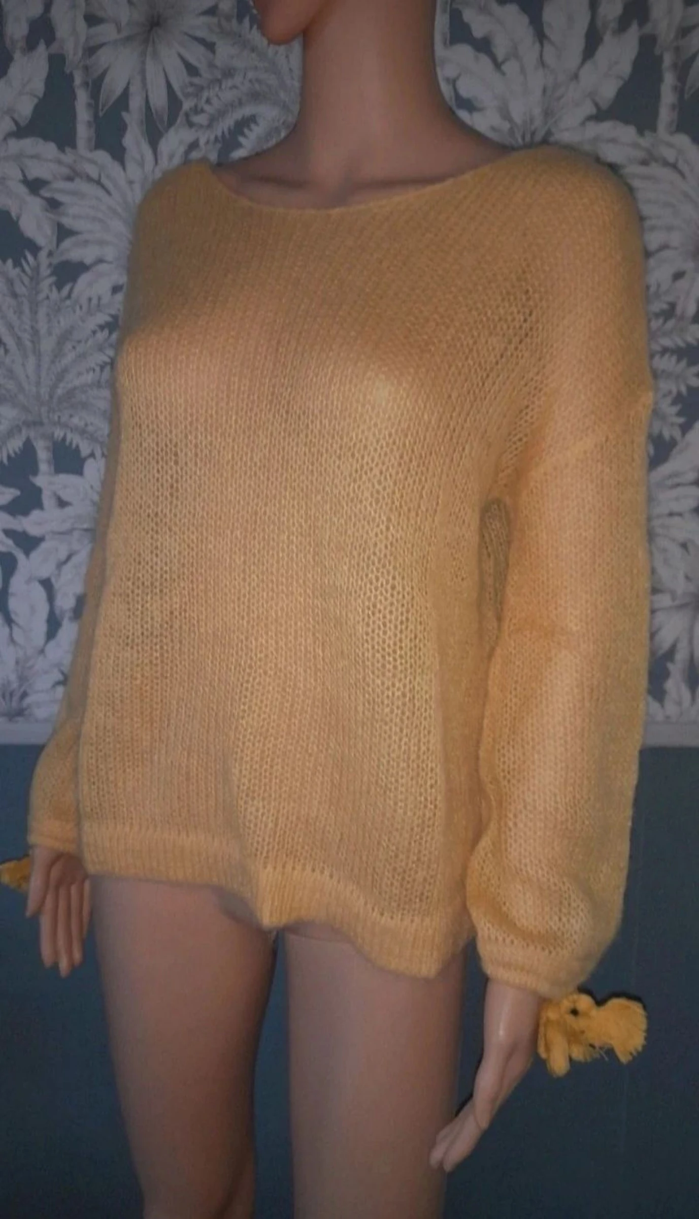 Yellow mohair Dicky style Sézane sweater size xs – photo 2